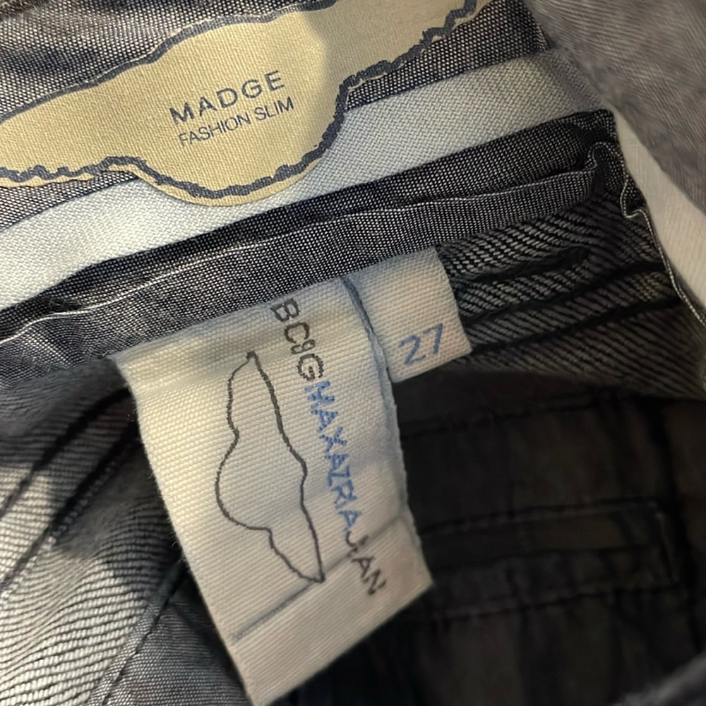 BCBCMaxAzria Madge Fashion Slim Black Dark Blue Jeans Size 27